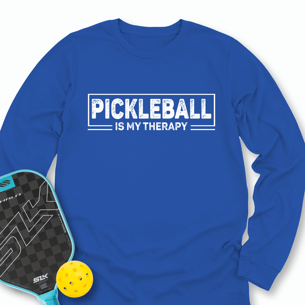 Pickleball Is My Therapy Retro Long Sleeve - Picklechillz