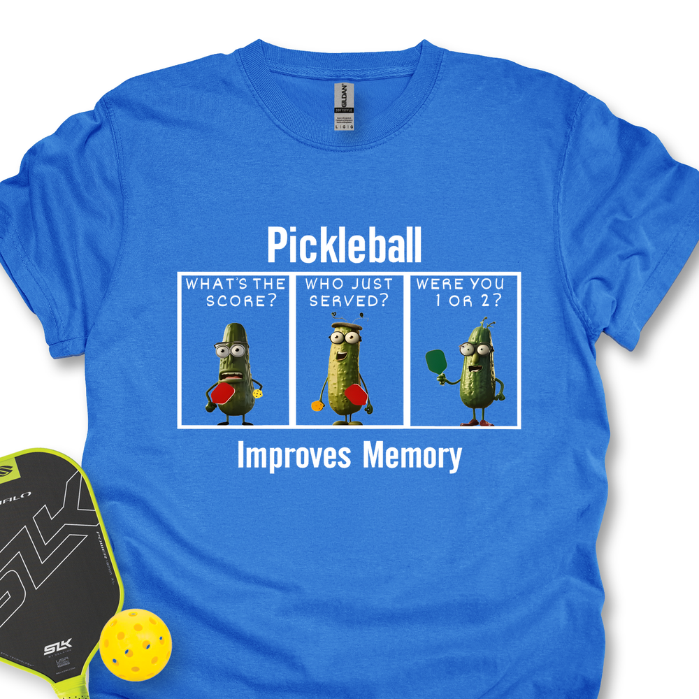 Pickleball Improves Memory, Funny Pickles Unisex T-Shirt - Picklechillz