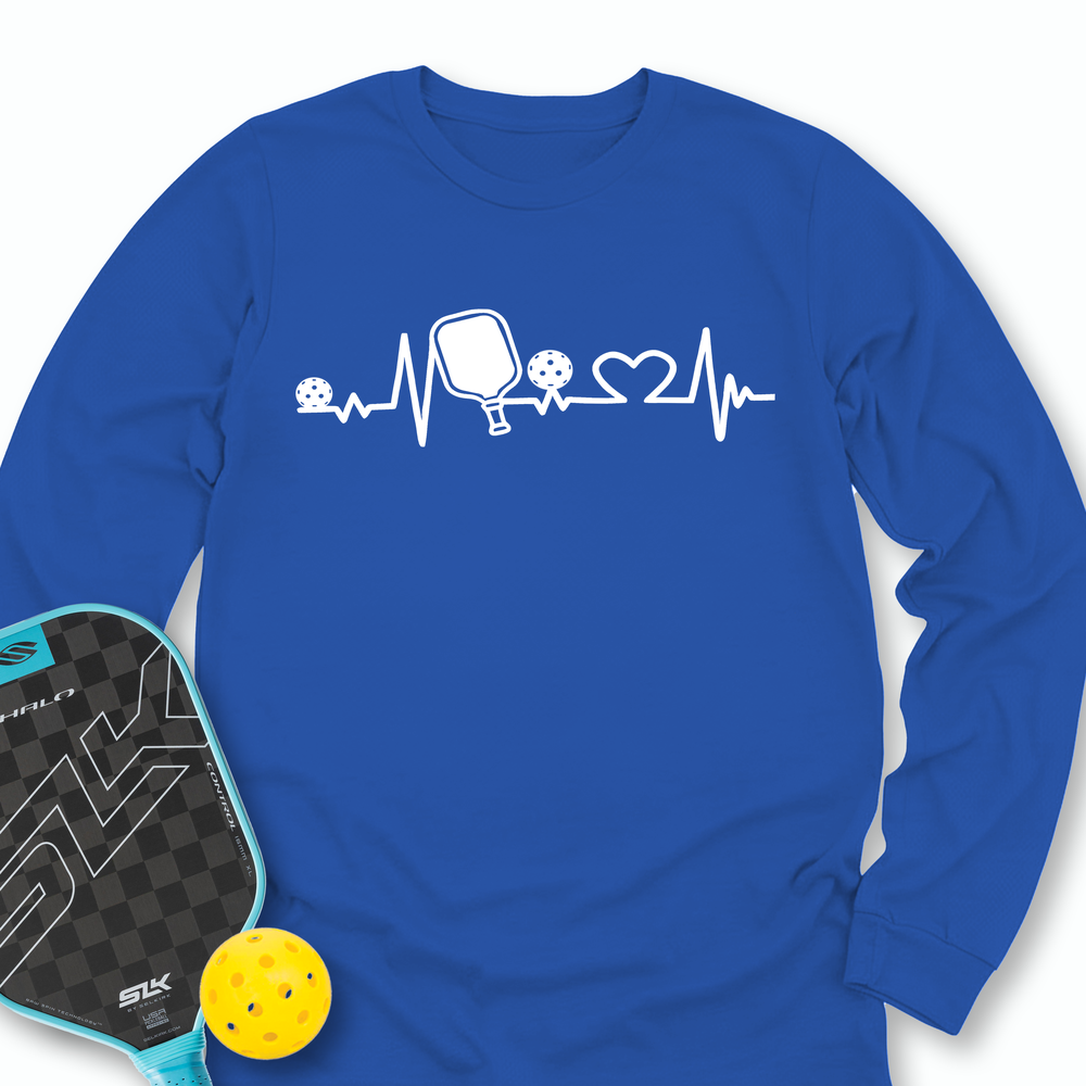 Pickleball Heartbeat Graphic Long Sleeve - Picklechillz