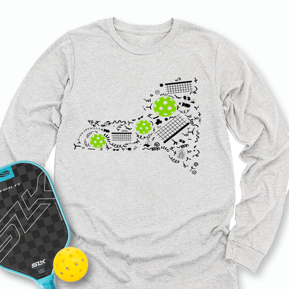 New York Pickleball Map Long Sleeve - Picklechillz