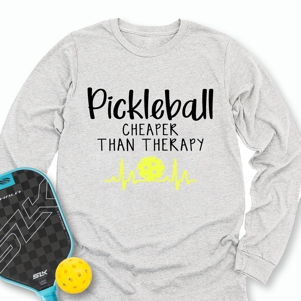 Pickleball Cheaper Than Therapy Long Sleeve - Picklechillz