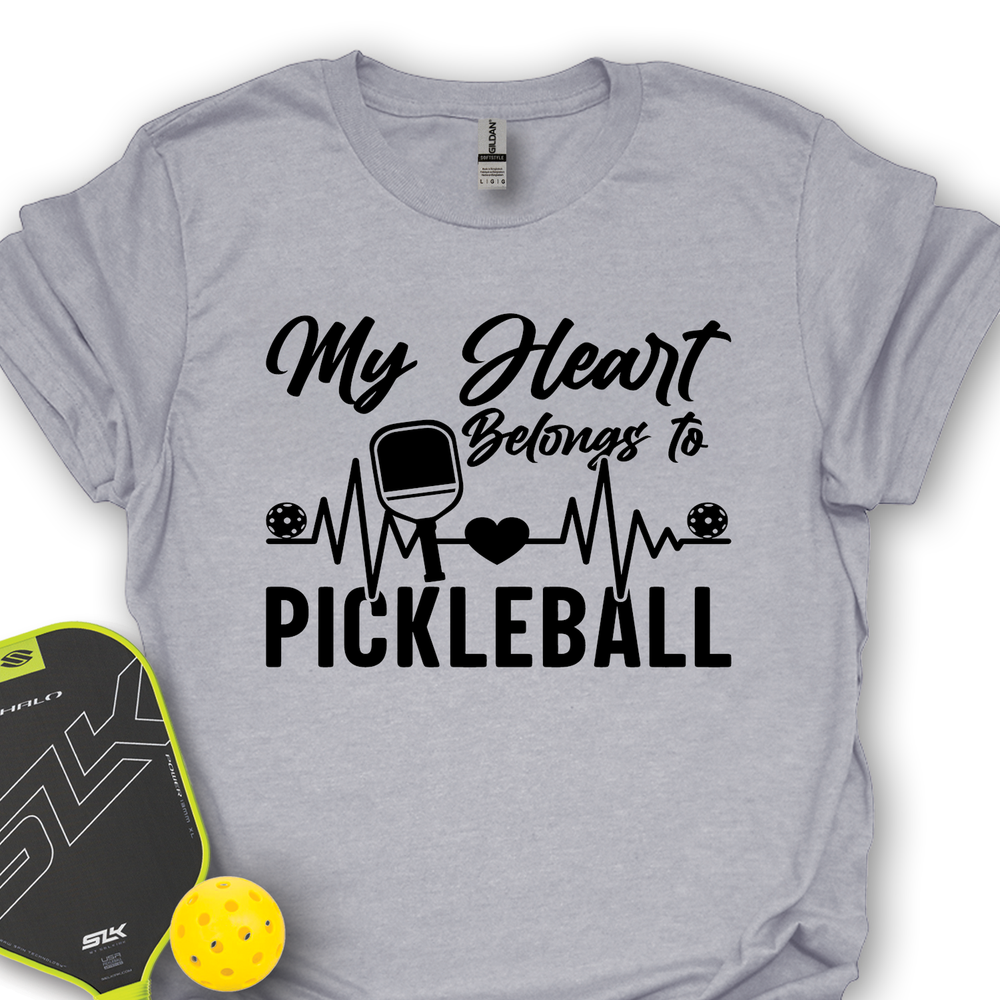 My Hearts Belongs To Pickleball Unisex T-Shirt - Picklechillz