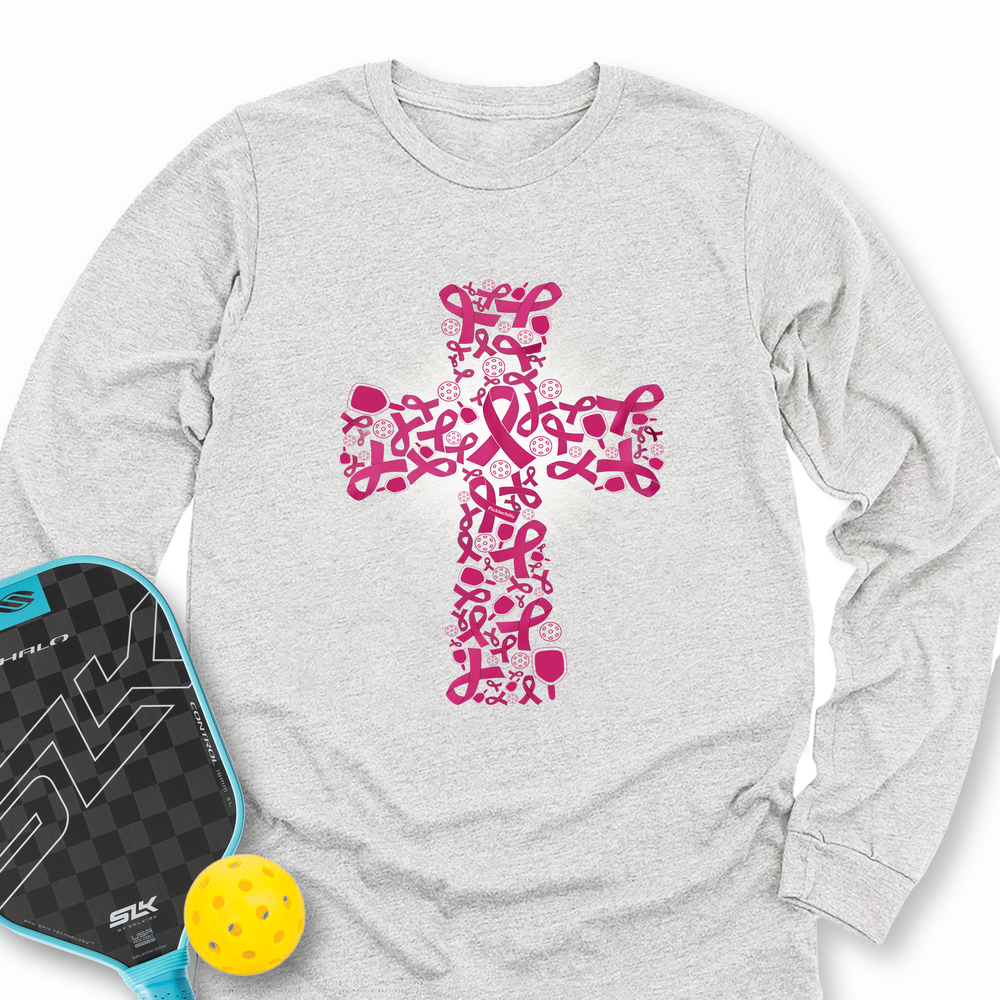 Breast Cancer Warrior Pickleball V2 Long Sleeve - Picklechillz