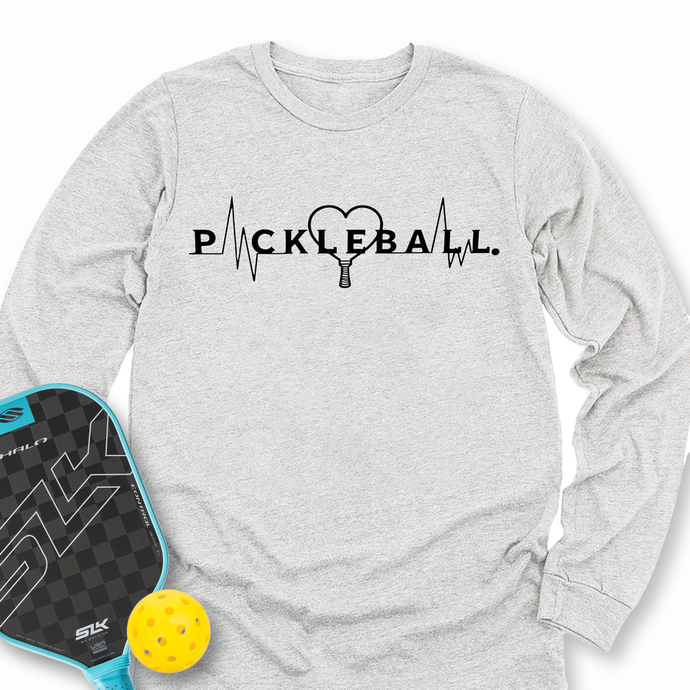 Pickleball Heartbeat Graphic V2 Long Sleeve - Picklechillz