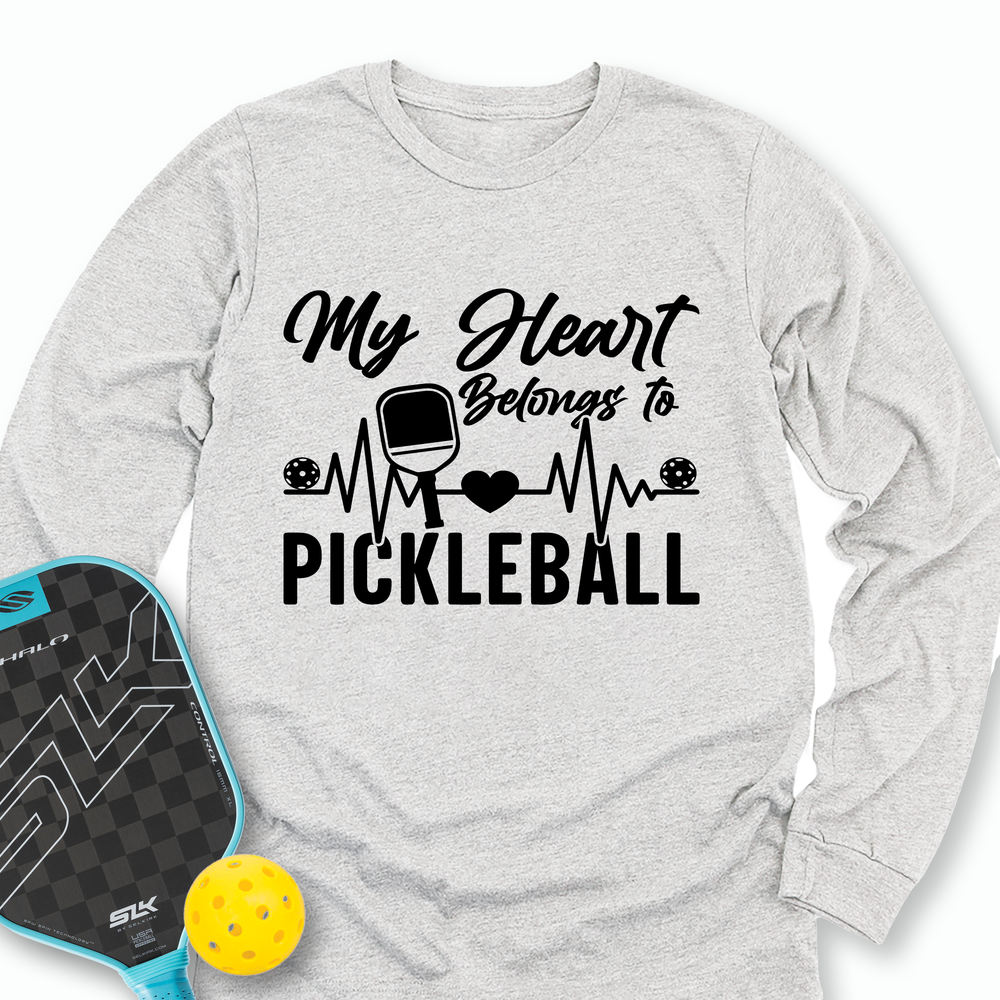 My Hearts Belongs To Pickleball Long Sleeve - Picklechillz