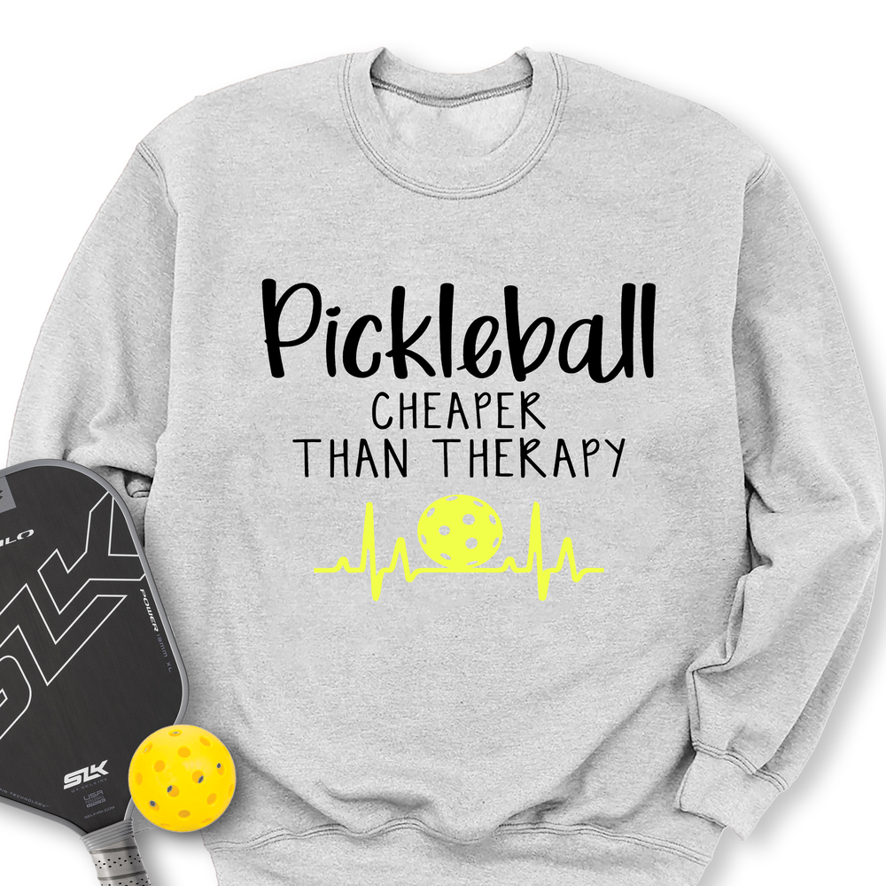 Pickleball Cheaper Than Therapy Sweatshirt - Picklechillz