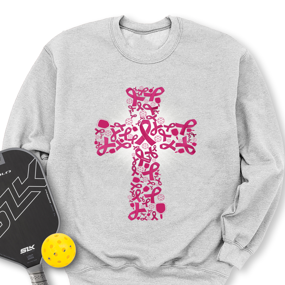 Breast Cancer Warrior Pickleball V2 Sweatshirt - Picklechillz