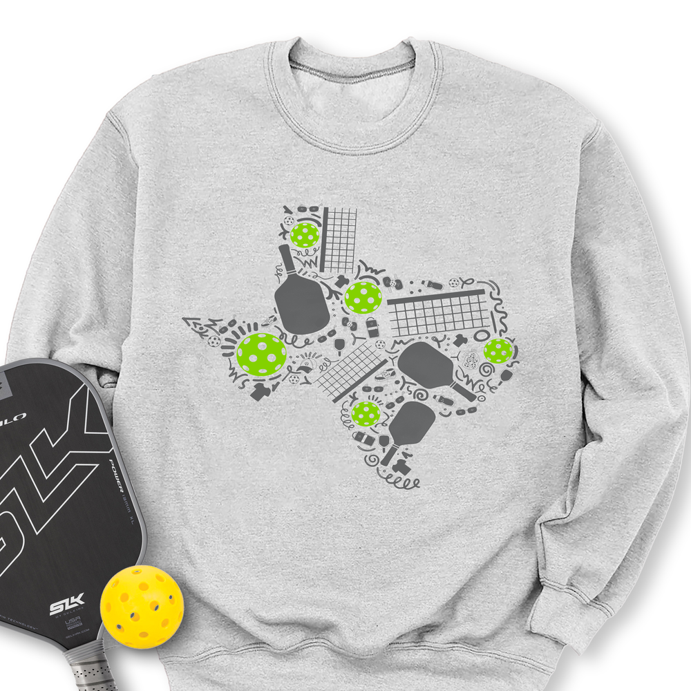 Texas Pickleball Map Sweatshirt - Picklechillz