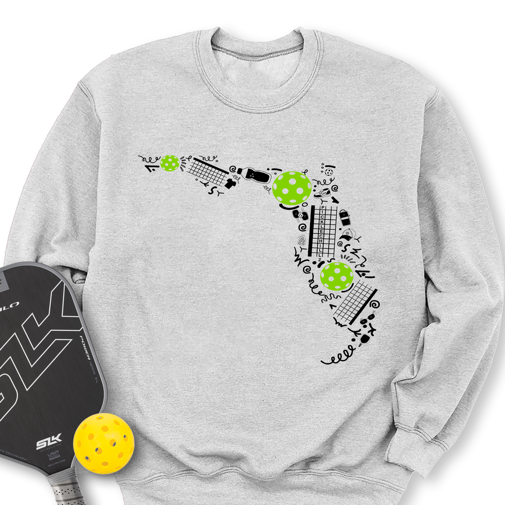 Florida Pickleball Map Sweatshirt - Picklechillz