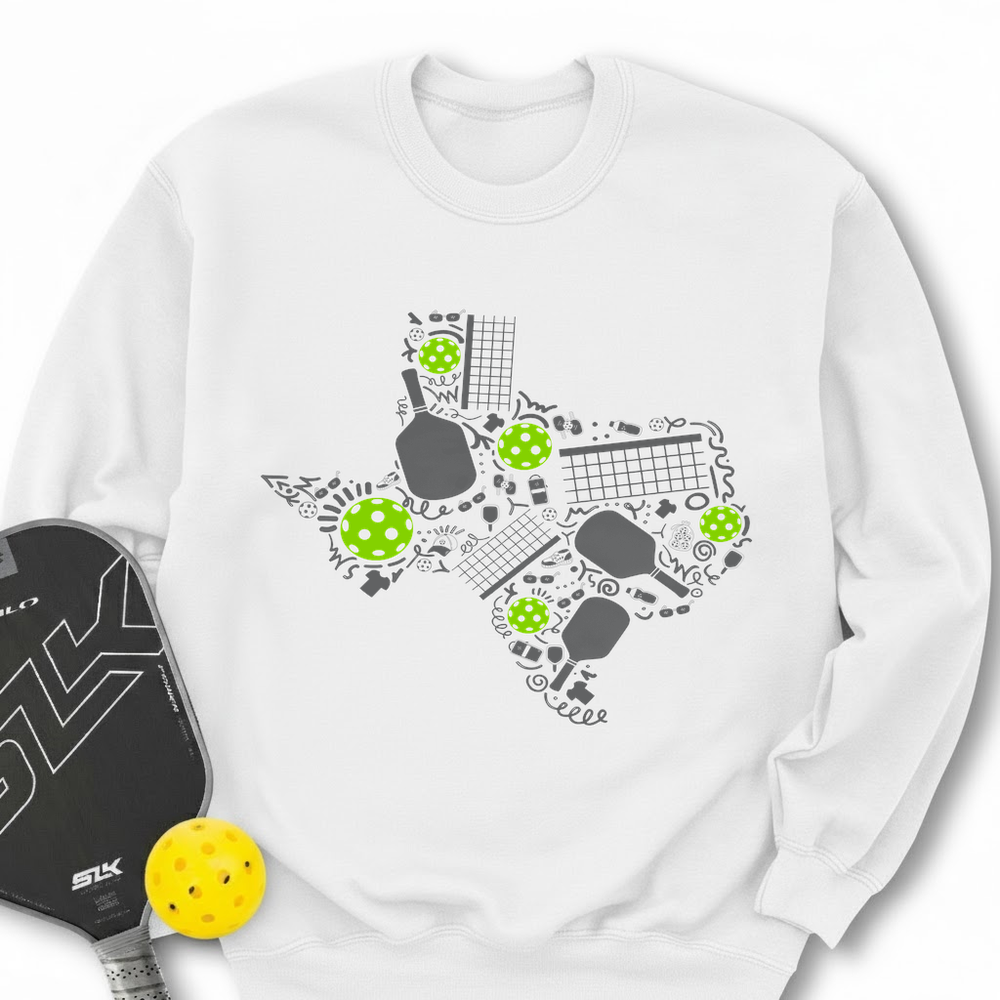 Texas Pickleball Map Sweatshirt - Picklechillz