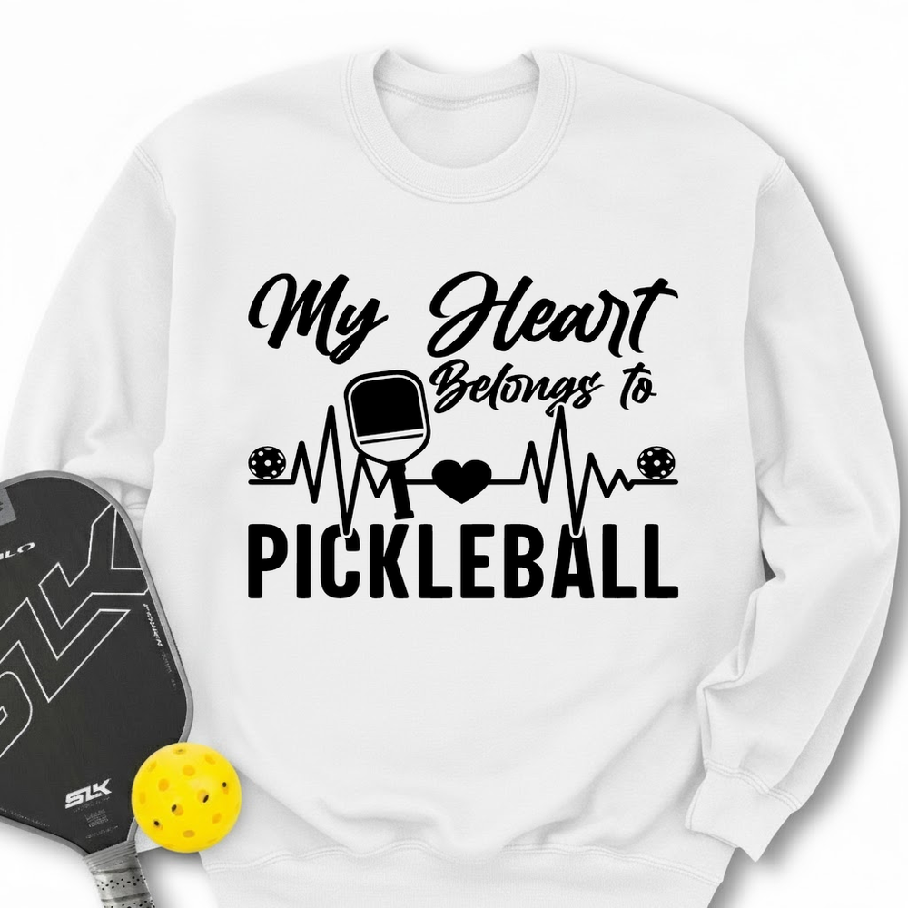 My Hearts Belongs To Pickleball Sweatshirt - Picklechillz