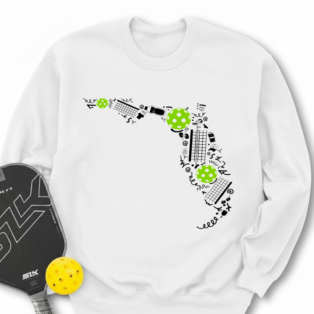 Florida Pickleball Map Sweatshirt - Picklechillz