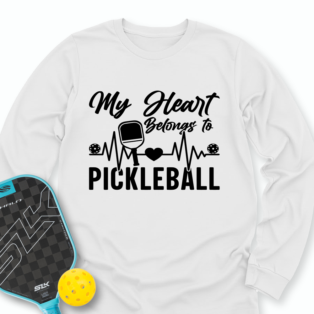 My Hearts Belongs To Pickleball Long Sleeve - Picklechillz