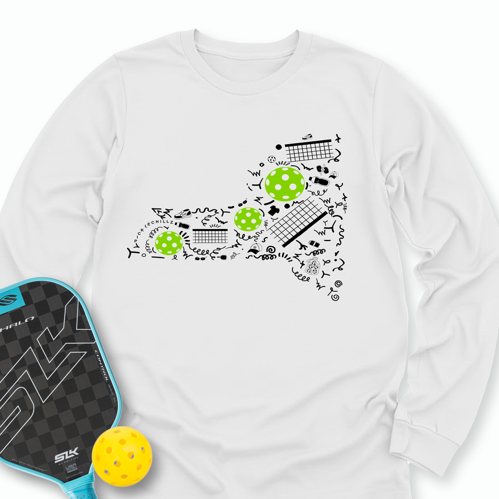 New York Pickleball Map Long Sleeve - Picklechillz