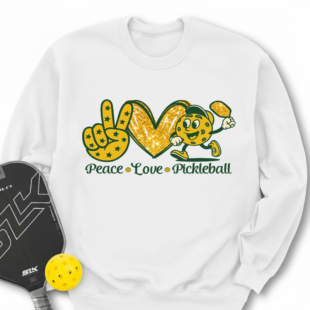 Peace Love Pickleball Sweatshirt - Picklechillz
