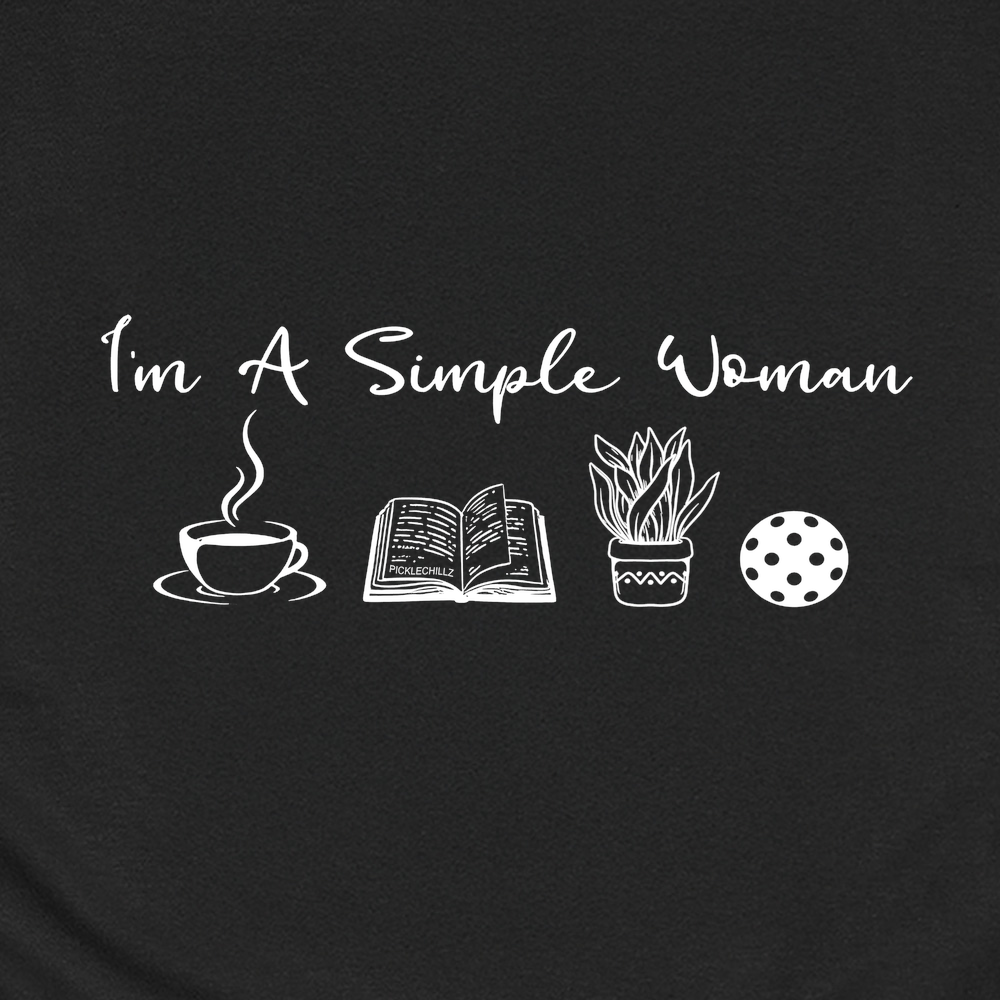 I'm A Simple Woman Coffee, Books, Plants, Pickleball Unisex T-Shirt - Picklechillz