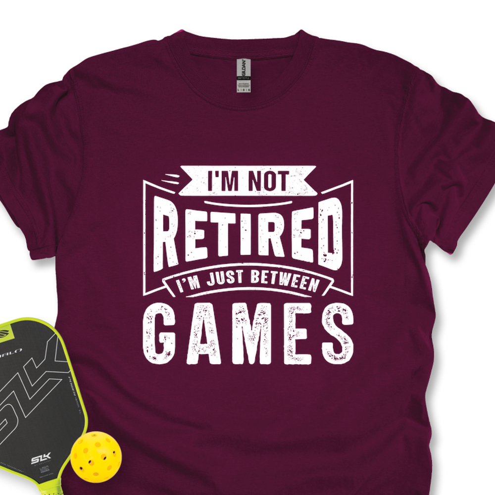 I’m Not Retired — I’m Just Between Games Unisex T-Shirt - Picklechillz