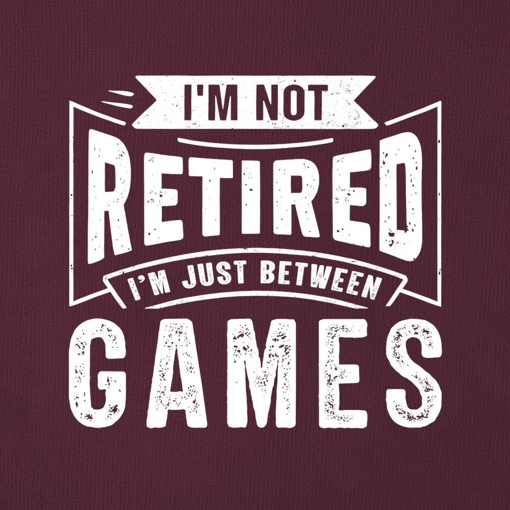 I’m Not Retired — I’m Just Between Games Sweatshirt - Picklechillz