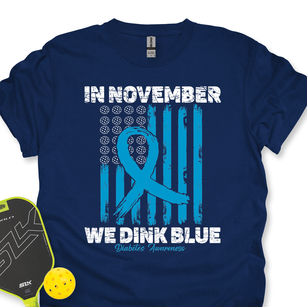In November We Dink Blue Unisex T-Shirt - Picklechillz
