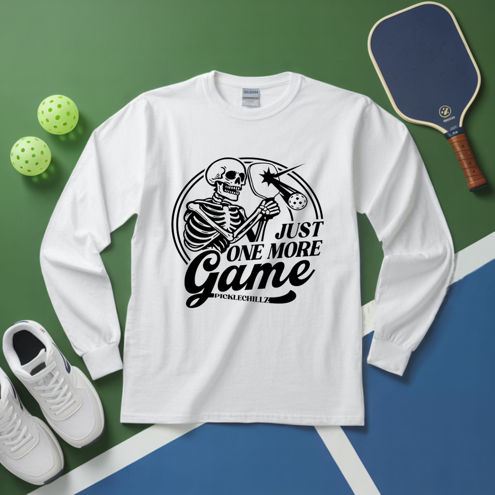 Just One More Game Skull Long Sleeve - Picklechillz