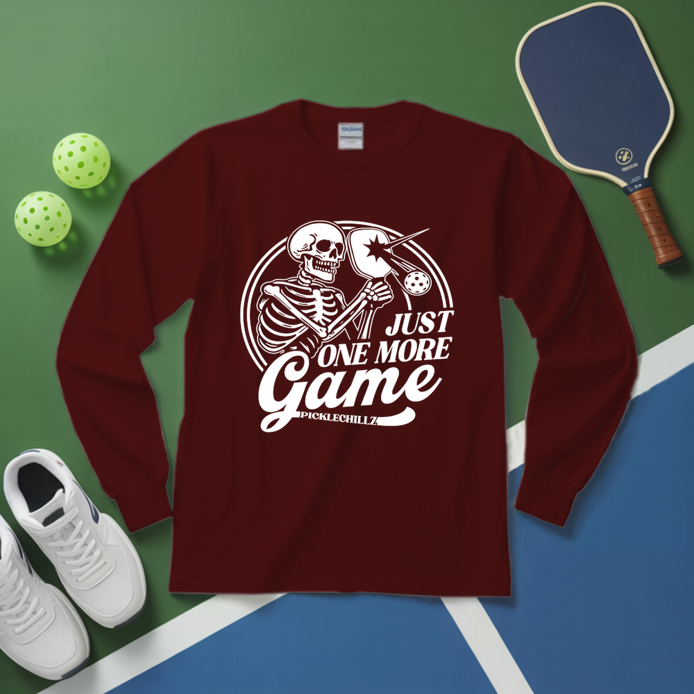 Just One More Game Skull Long Sleeve - Picklechillz
