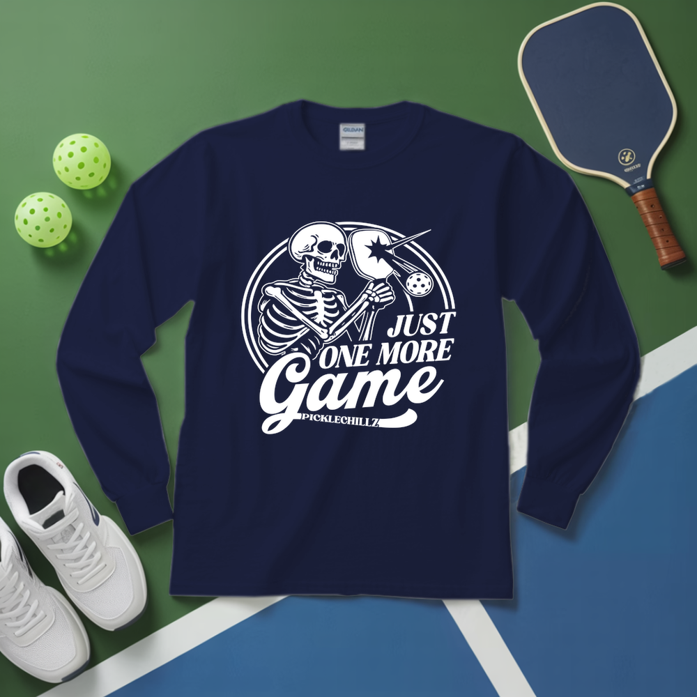 Just One More Game Skull Long Sleeve - Picklechillz