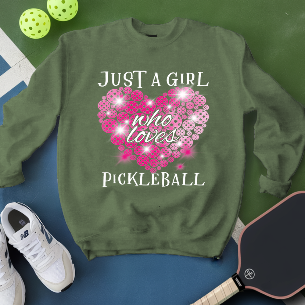New Just a Girl Who Loves Pickleball Sweatshirt - Picklechillz