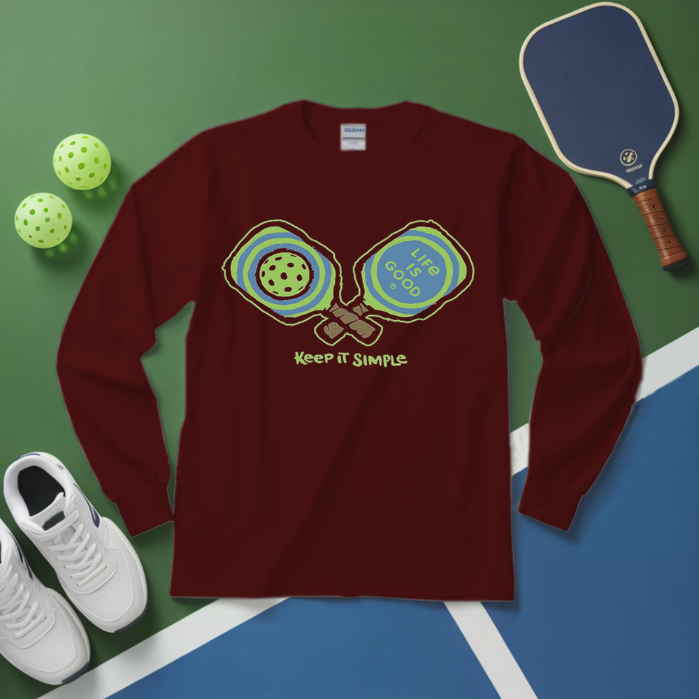 Pickleball Keep It Simple Life Is Good Long Sleeve - Picklechillz