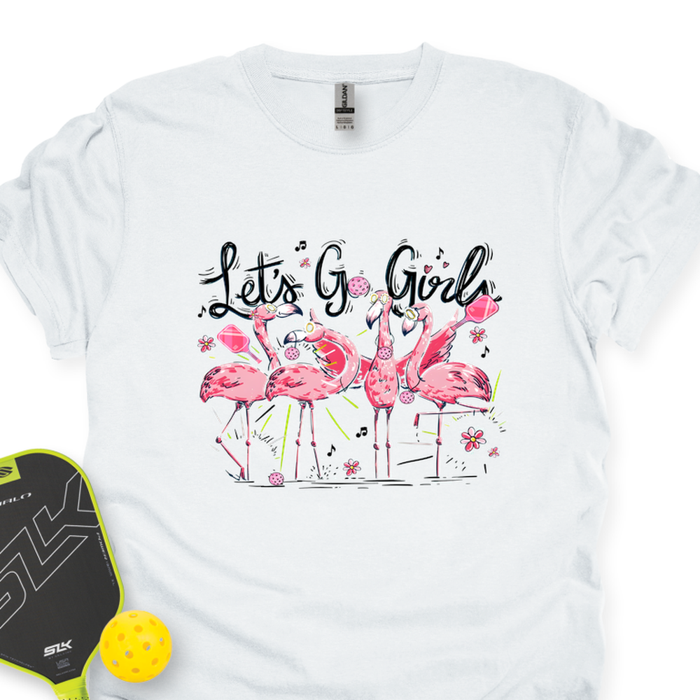 Let'S Go Girls Flamingo Pickleball V1 Unisex T-Shirt - Picklechillz
