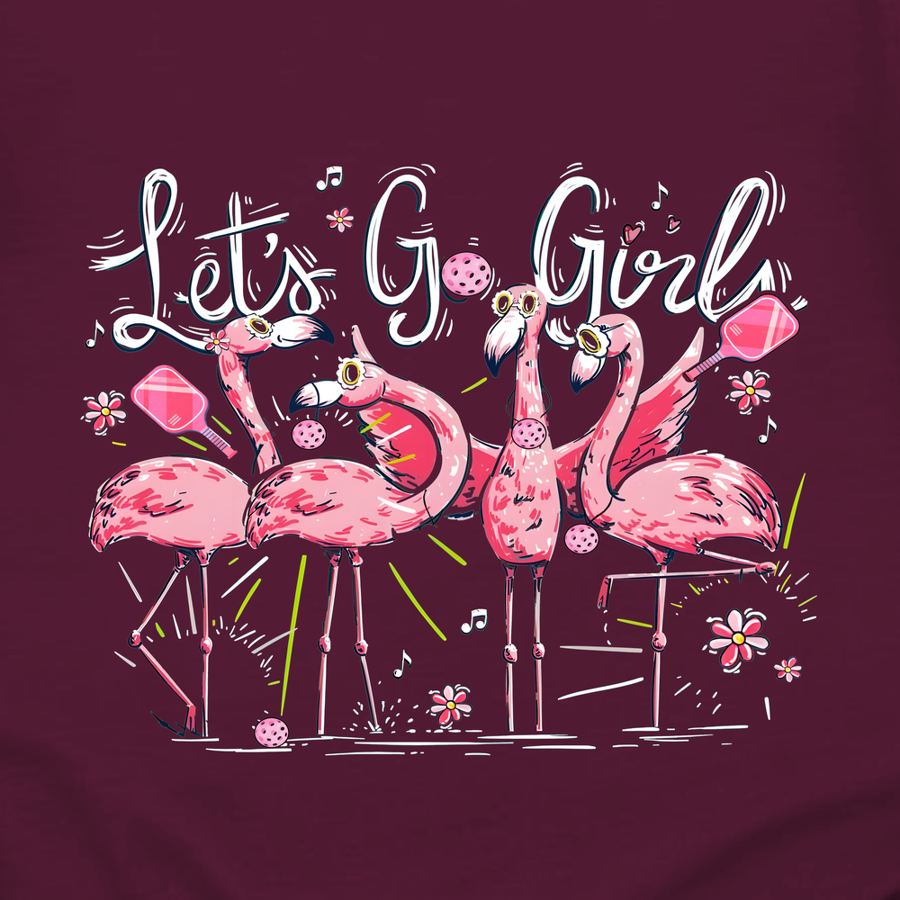 Let'S Go Girls Flamingo Pickleball V1 Long Sleeve - Picklechillz