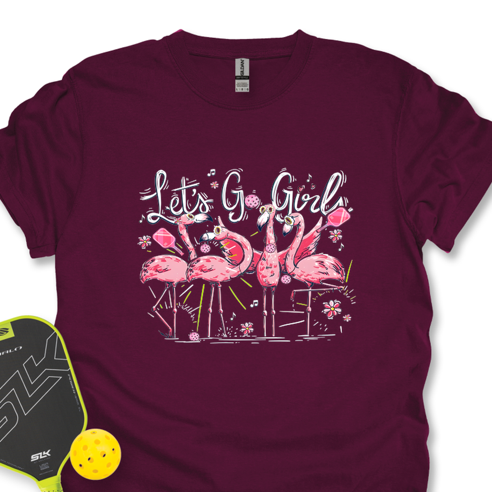 Let'S Go Girls Flamingo Pickleball V1 Unisex T-Shirt - Picklechillz