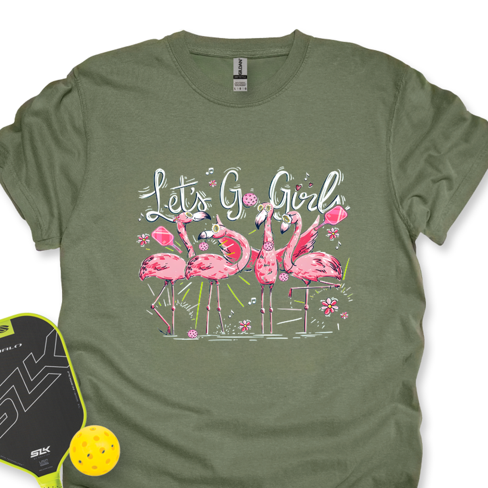 Let'S Go Girls Flamingo Pickleball V1 Unisex T-Shirt - Picklechillz