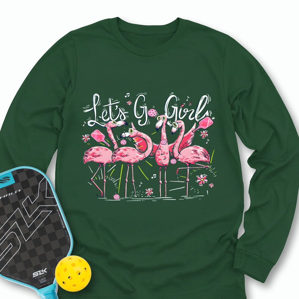 Let'S Go Girls Flamingo Pickleball V1 Long Sleeve - Picklechillz