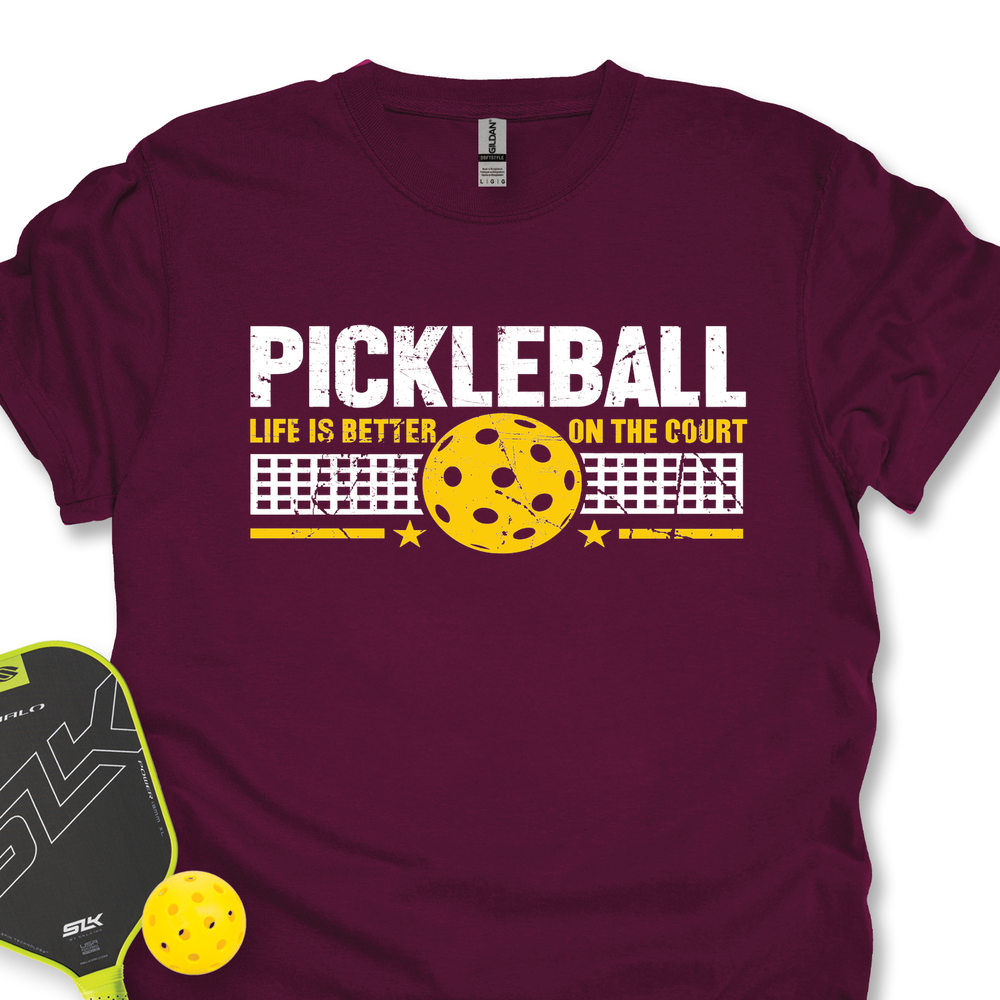 Life Is Better On The Pickleball Court Unisex T-Shirt - Picklechillz
