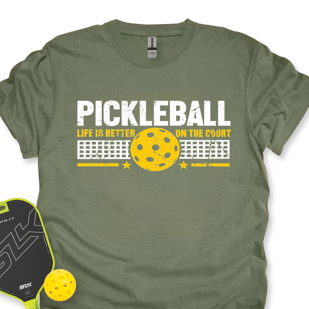 Life Is Better On The Pickleball Court Unisex T-Shirt - Picklechillz