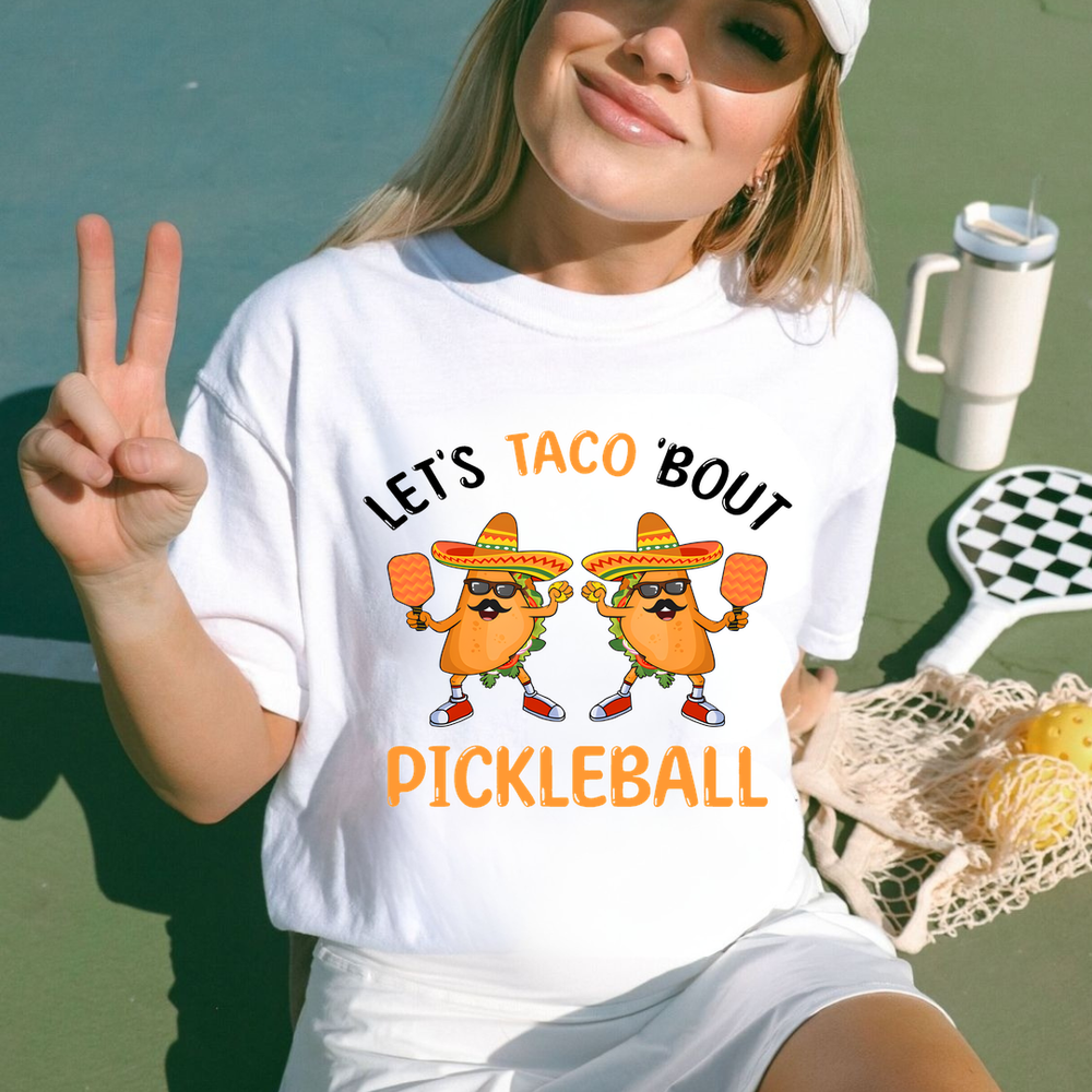Lets Taco Bout Pickleball Unisex T-Shirt - Picklechillz