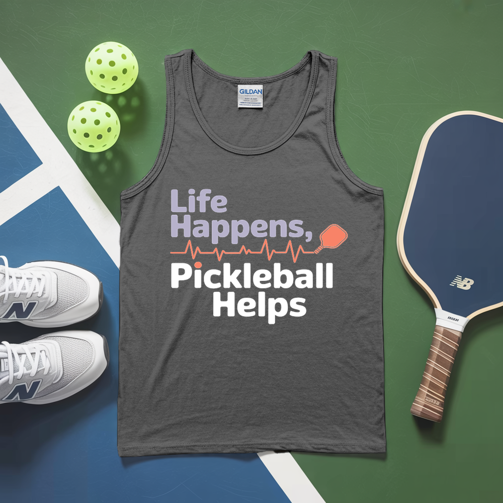 Life Happens,Pickleball Helps Tank Top - Picklechillz