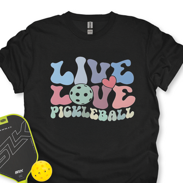 Live Love Pickleball Player Cute Graphic Tee - Picklechillz