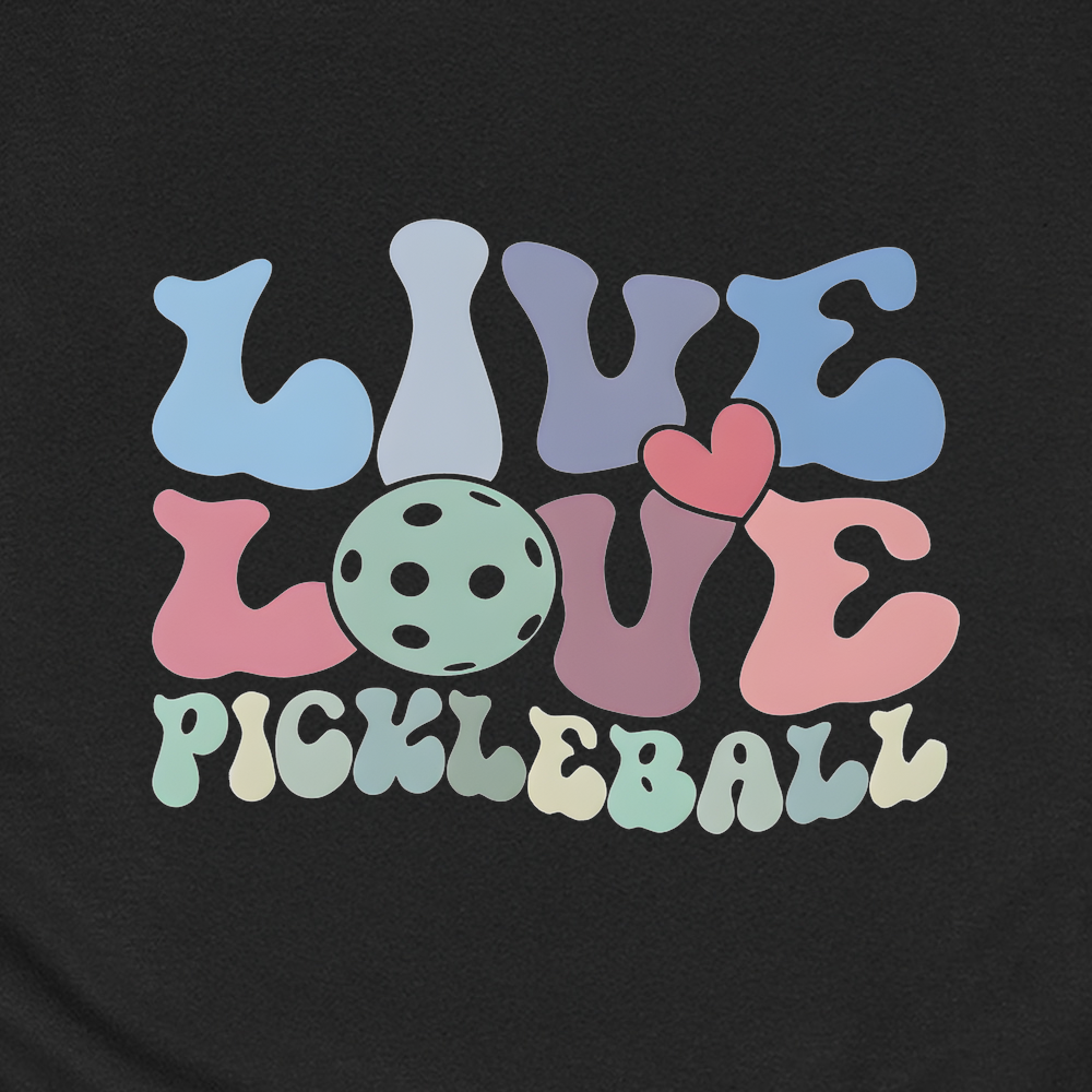 Live Love Pickleball Player Cute Graphic Tee - Picklechillz