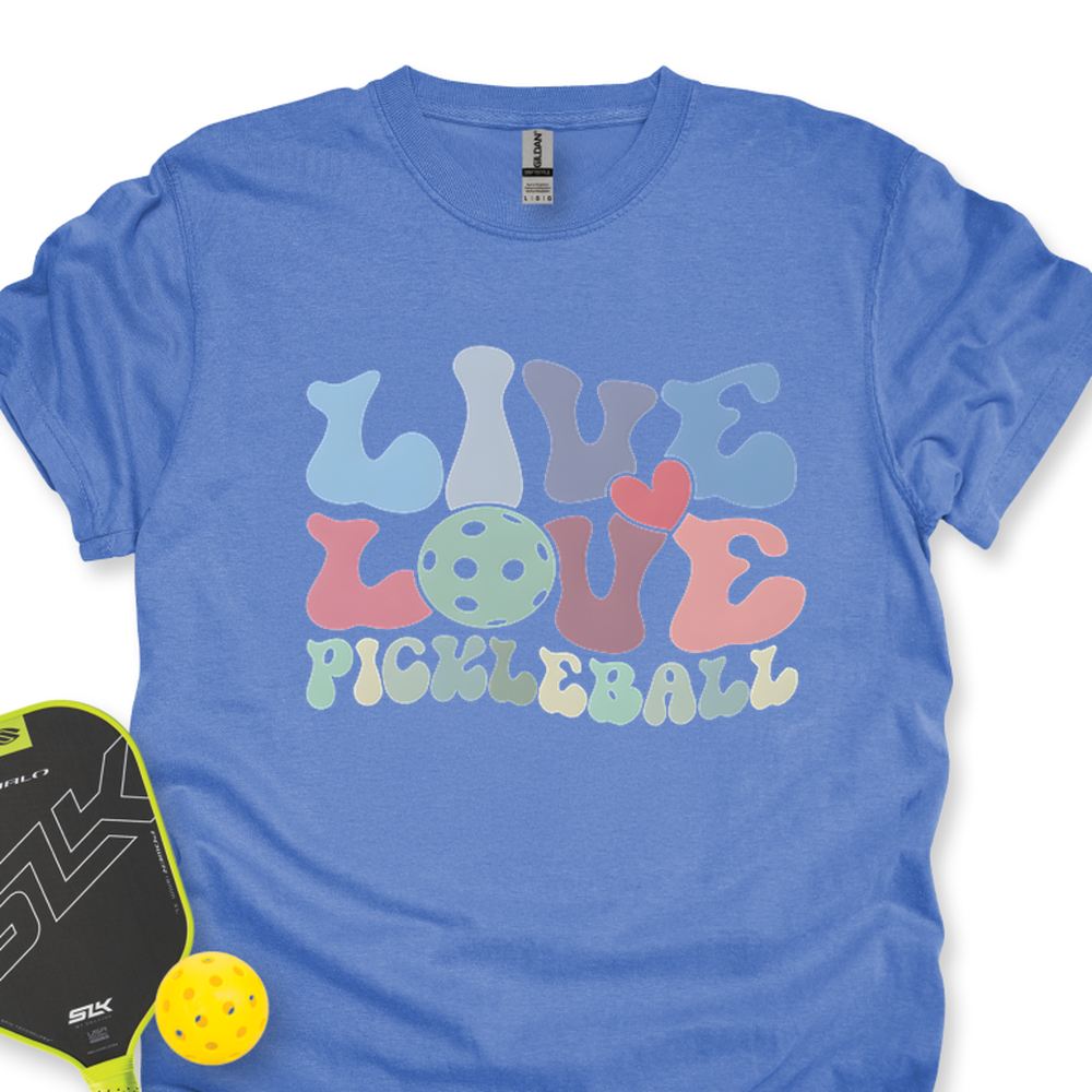 Live Love Pickleball Player Cute Graphic Tee - Picklechillz