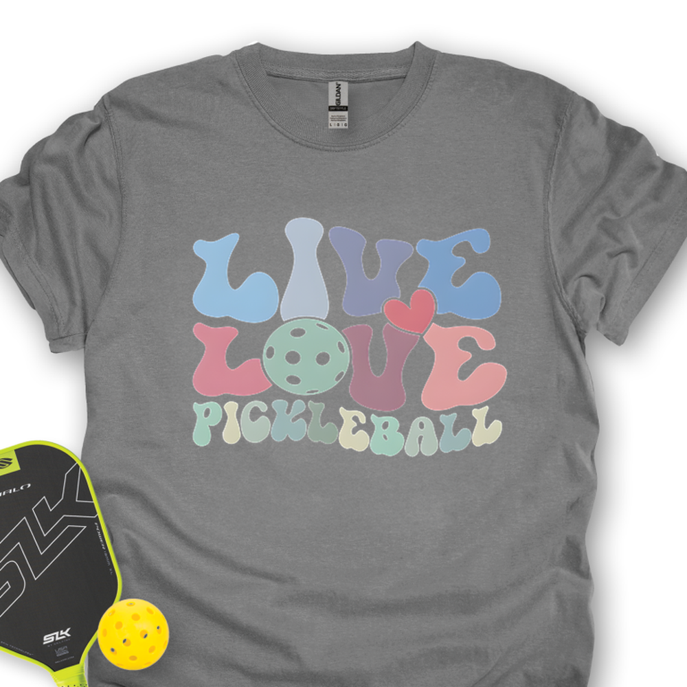 Live Love Pickleball Player Cute Graphic Tee - Picklechillz