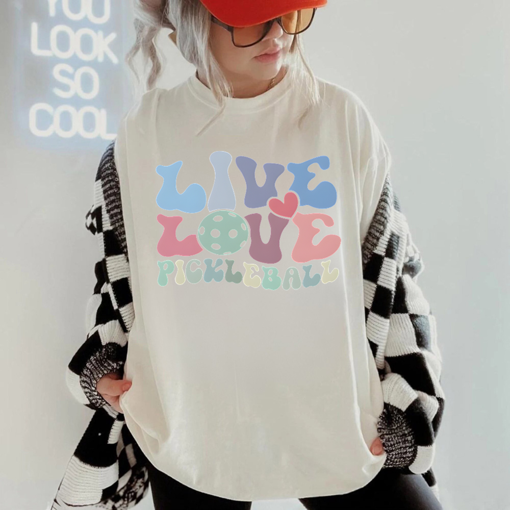 Live Love Pickleball Player Cute Graphic Tee - Picklechillz
