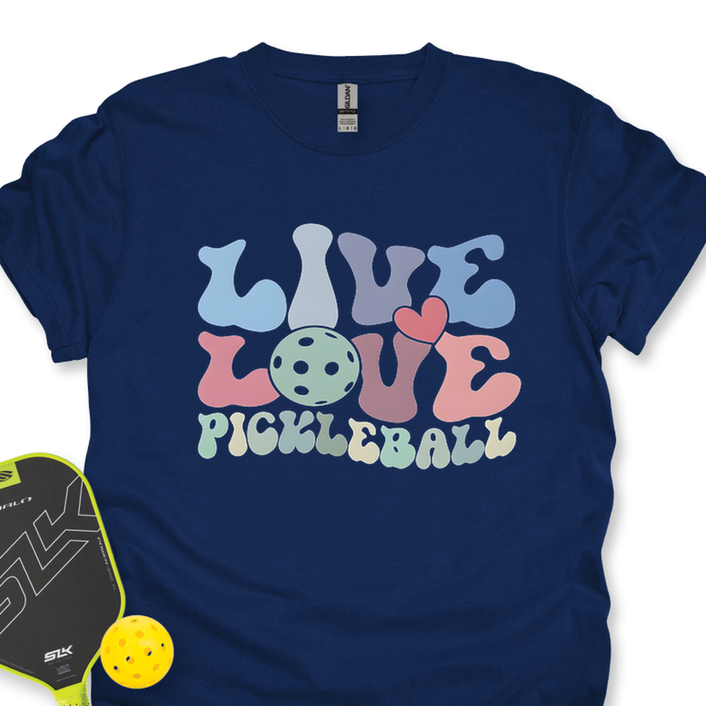 Live Love Pickleball Player Cute Graphic Tee - Picklechillz