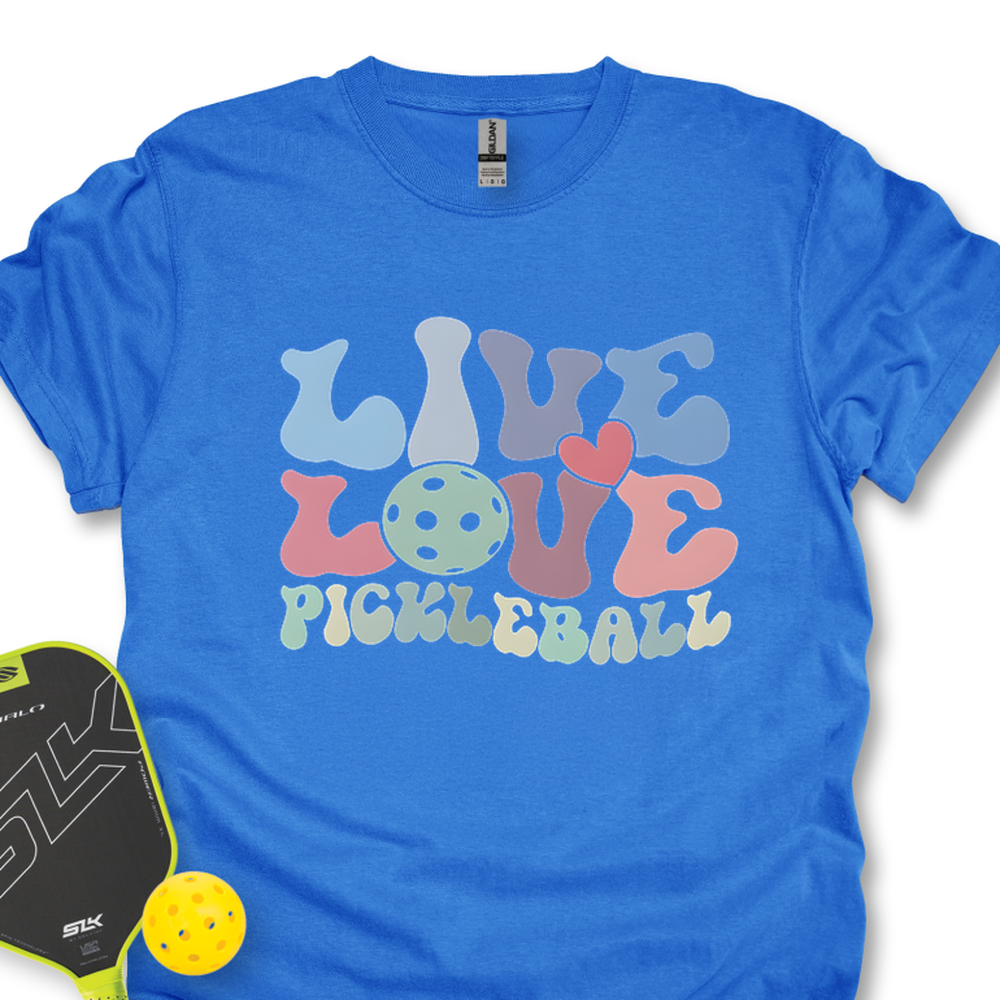 Live Love Pickleball Player Cute Graphic Tee - Picklechillz