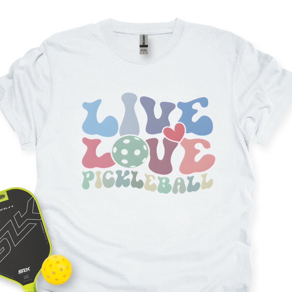 Live Love Pickleball Player Cute Graphic Tee - Picklechillz