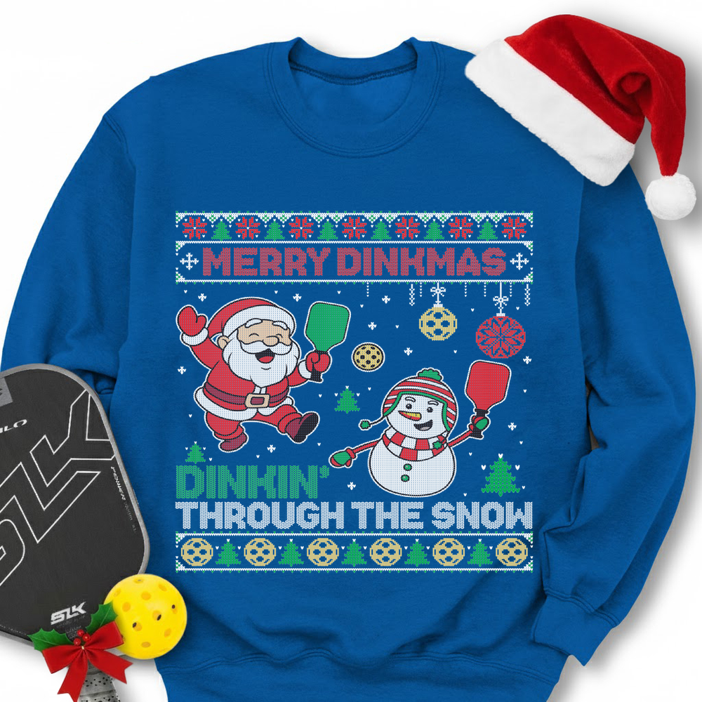 Merry Dinkmas Dinkin’ Through The Snow Sweatshirt - Picklechillz