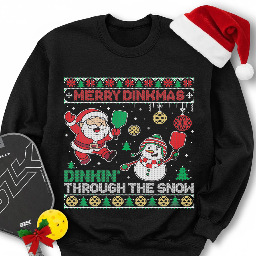 Merry Dinkmas Dinkin’ Through The Snow Sweatshirt - Picklechillz