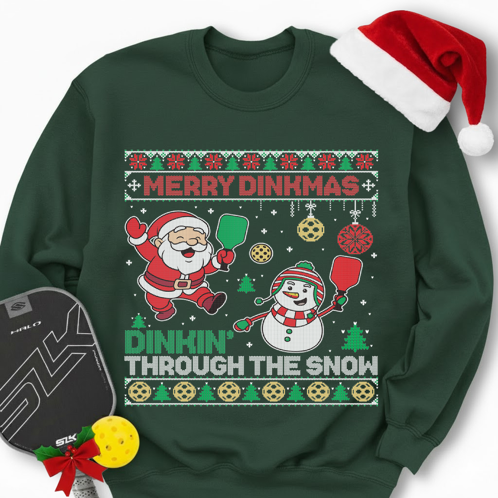Merry Dinkmas Dinkin’ Through The Snow Sweatshirt - Picklechillz