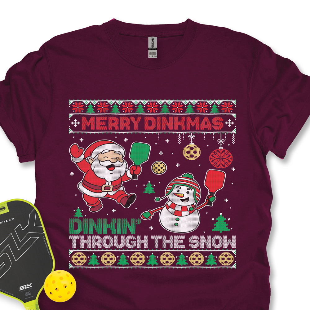 Merry Dinkmas Dinkin’ Through The Snow Unisex T-Shirt - Picklechillz