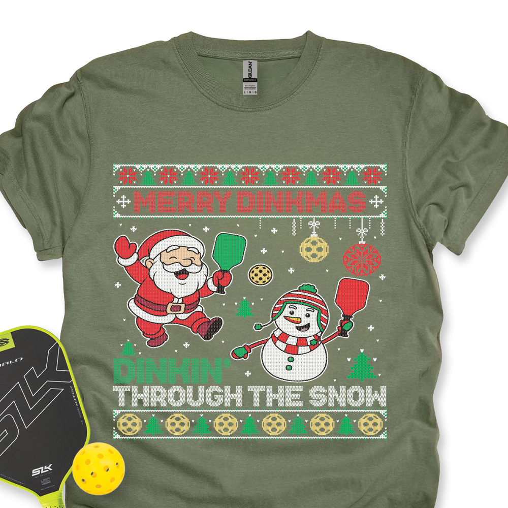 Merry Dinkmas Dinkin’ Through The Snow Unisex T-Shirt - Picklechillz